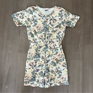 Vintage 80s Cotton Floral Romper Playsuit Spotlight Brand